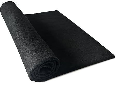ZADAWERK® Volumenvlies - 150 g/m² - 1x2 m - Schwarz - Bügelvlies - nähen - Baby-Decke - Patchwork