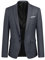 YOUTHUP Blazer Homme Slim Fit Formel avec Deux Boutons Classqiue Veste Couleur Unie Mariage d'affaires Bal, Gris, 3XL