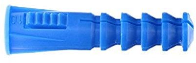 Ram - Cheville avec Collerette, 10mm x 48mm, Bleu, Sachet de 12