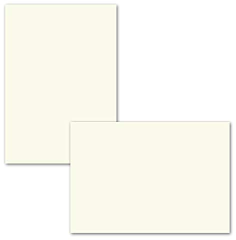 50x einfaches Einlege-Papier für B6 Faltkarten - cremeweiß - 123 x 174 mm - ohne Falz - hochwertig mattes Papier von GUSTAV NEUSER