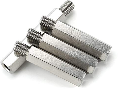 BOZONLI Einkopf-Sechskantbolzen aus Edelstahl Chassis Motherboard-Verbindungssäulen-Isolationssäule Kupfersäulen-Schraubensäule (M3×50+6,5 pcs)