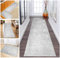 ZDYHMrj Läufer Teppich Flur für Grau rutschfest Korridor Modern Designer KücheLäufer, TeppichLäufer Waschbar für Flur Abstrakt, Schlafzimmer Wohnzimmer, Breite 60cm/ 70cm/ 80cm/ 90cm/ 100cm