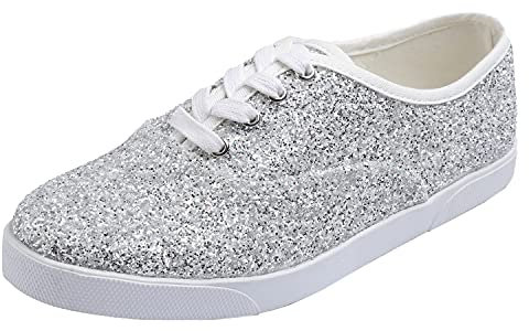 Feversole Women apos;s Featured PU Leather Lace-Up Sneaker,Sneakers Stringate in Pelle PU da Donna