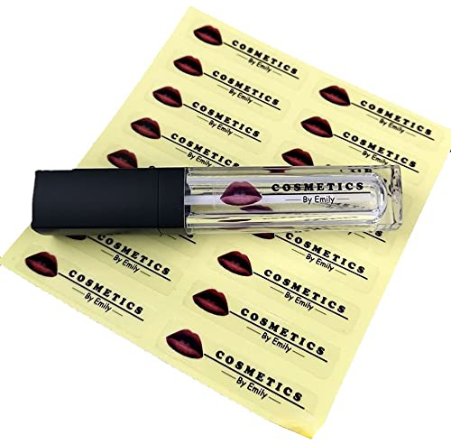 100 Stück transparente Lipgloss-Tuben-Etiketten, Lipgloss-Aufkleber, Lipgloss, DIY-Aufkleber, personalisiertes Vinyl-Etikett für Lipgloss, personalisierter Aufkleber (3,5 x 6 cm)