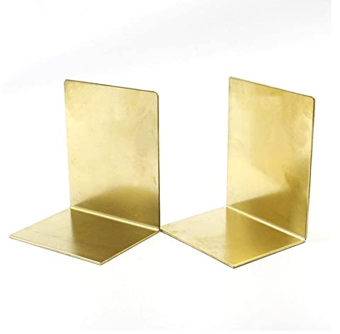 WSJF Buchstützen Buchstütze Buchständer Messing Buchstützen Goldene Bücherregale Dekor Buchhalter Buchorganisator Hochwertige Bücherenden Metall Buchstütze Buchstützen Schreibtisch (Farbe : 1 Pair)