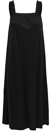 ONLY Onlmay-Abito Misto S/L Jrs Noos Vestito, Nero, M Donna