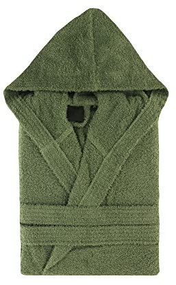 Top Towel Elegant-Accappatoio per Donna e Uomo 100% Cotone, 500 g/m² -Opzione con o Senza Cappuccio-Morbido e Assorbente per Doccia, Spa e Piscina, Foglia, S Unisex-Adulto