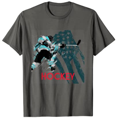 USA-Flagge Hockey USA patriotisch Weihnachten Hockey Hobbyist T-Shirt
