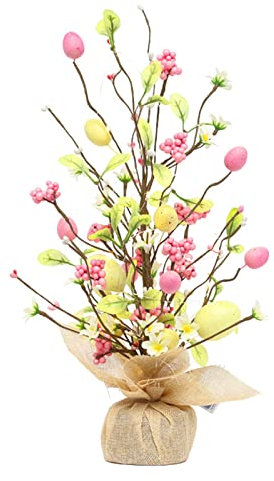 YYGQDR – Arbre artificiel lumineux de Pâques, décoration d’intérieur pour Pâques, fêtes
