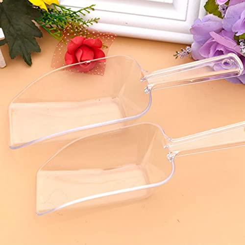 SPORTARC Cucharas de helado, 6PCS Mini Plástico Cucharas de Hielo Scoopers Pala de Hielo para la Fiesta de Cumpleaños Postre, grande+claro