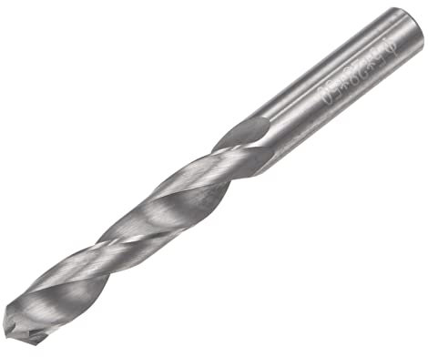 sourcing map Plein Carbure Hélicoïdal Foret Pointes 5mm C2/K20 Tungstène Carbure Droite Tige Spirale Cannelures Perçage Fraise