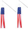 2 Piezas De Bandera Americana Dirección del Viento Decoración Decoración Rayas USA American Independence Day Flag