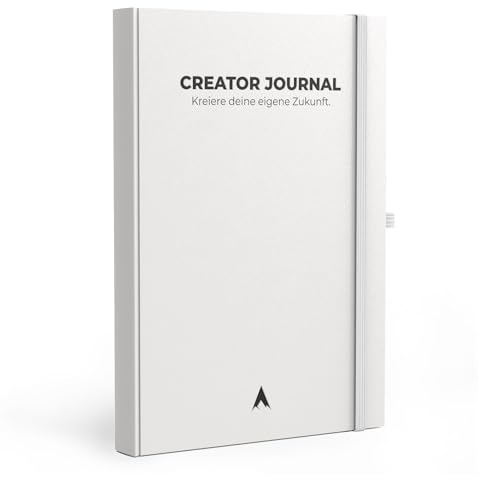 CREATOR JOURNAL Erfolgsjournal [ORIGINAL] - Journal Buch für Fokus, Struktur & Motivation (inkl. Videokurs) - Tagebuch für Erwachsene, Planer, Tagesplaner (Weiß)