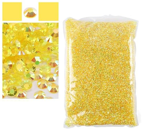Großhandels-Harz-Strasssteine für Kleidungsdekorationen Nicht Hotfix-Kristallnagel-Edelsteine Flatback Kleber auf Strass-Zubehör-T- Citrine AB, 4 mm - 25000 Stk