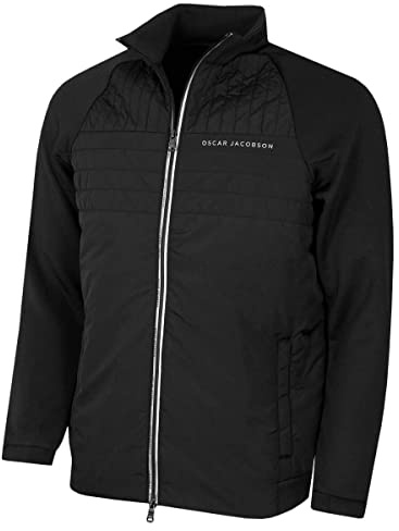 Oscar Jacobson Mens Harrington Padded Thermal Golf Jacket - Black - M