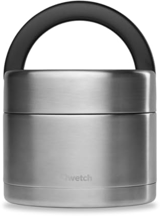 QWETCH - Thermobehälter für Essen mit Griff - 850 ml - Lunchbox Edelstahl Isotherm - 5h Heiß & 7h Kalt - Auslaufsicher & BPA-frei