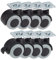 Dörner + Helmer 8er Set TPE Doppelrolle mit Rückenloch im Rollenmix, Tragkraft 30 kg/Rolle