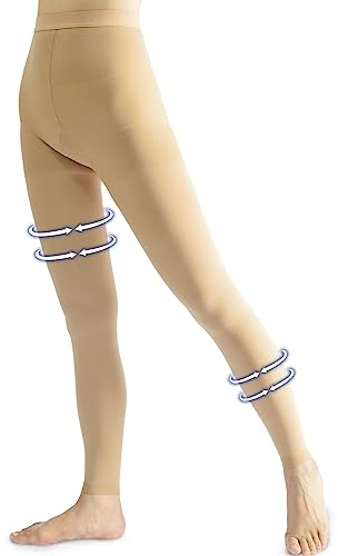 beister Medizinische Kompressionsstrümpfe Damen Lang, 20-30 mmHg Stützstrümpfe Herren, Undurchsichtig Zehenfreie Kompressionshose klasse 2 Solide Unterstützung für Krampfadern,Ödeme