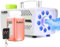 Fuzzix F509LW Machine à Fumée 500 Watts avec 9 LEDs RGB - Blanc, Liquide 250 mL Inclus, Facile à Transporter, Niveau de Réservoir, Idéal pour les Anniversaires, Soirées Halloween