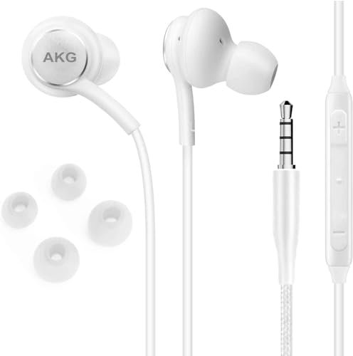 GLITZY GIZMOS Genuine Original White In Ear Headphones/Stereo Headset/Handsfree Kit/Hybrid Headphones 3.5mm Including Mic For ALL Devices