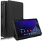 TOPCASE Étui de protection pour Samsung Galaxy Tab S9/S9 FE 11 2023/Tab S8 5G 11/S7 11 - En cuir fin et léger - Avec dragonne et porte-stylo en S - Mise en veille/réveil automatique - Noir