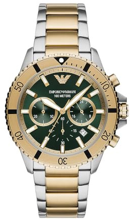 EMPORIO ARMANI Herrenuhr Chronograph Edelstahl, AR11586