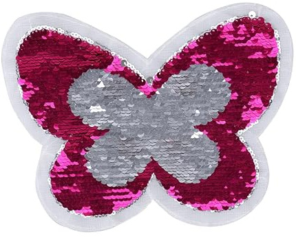 Lurrose Schmetterling Pailletten-Aufnäher Zum Aufbügeln Und Annähen Pailletten Patches Für Kleidung Jacken Rucksäcke Diy Nähzubehör Und Bastelprojekte