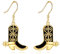 POPLYKE Vergoldete Western West Cowgirl Texas Stiefel Ohrringe Sterling Silber Cowboy Ohrringe Boho-Schmuck