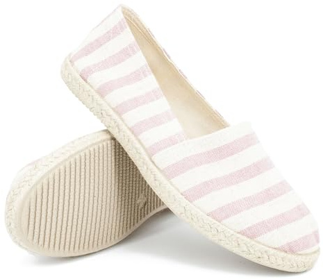 Gottstein Camping Duo Linen Espadrille aus GRS zertifizierten Leinen Rose, 39