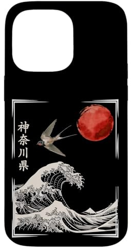 Great Wave Off Kanagawa Japanisches Sakura Samurai Kunstwerk Hülle für iPhone 14 Pro Max