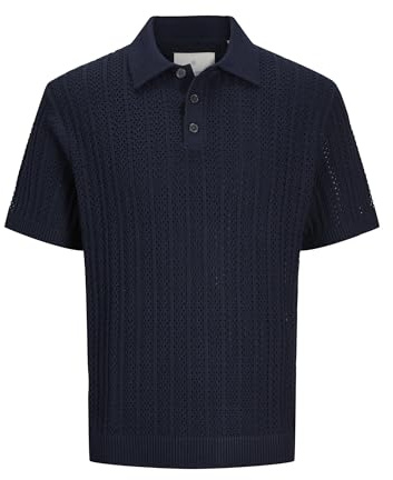 JACK & JONES Men's Jprccjoel Knit Polo Ss Sn Jprccjoel Knit Polo Ss Sn (Pack of 1)