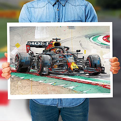 Jos Hoppenbrouwers Max Verstappen F1 Kunstdruck (70 x 50 cm)