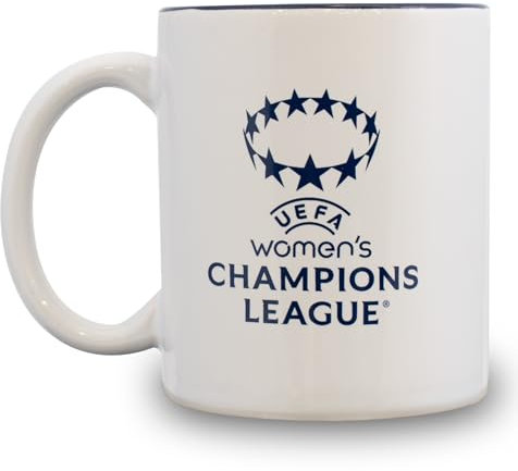 UEFA Women's Champions League Ceramic Coffee Mug, 11oz - UWCL Officially Licensed Merchandise Cup, Microwave Safe Cup for Hot Drinks and Tea, Football Gift for Kids & Adults