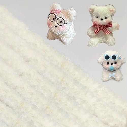 Barlone 1m Pfeifenputzer zum Basteln, 3 Stück 30 mm Weiß Riese Chenilledraht Biegeplüsch zum Basteln Pfeifenreiniger zum Basteln, Pipe Cleaner für Kinder Erwachsene DIY-Projekte Kreative Dekoration