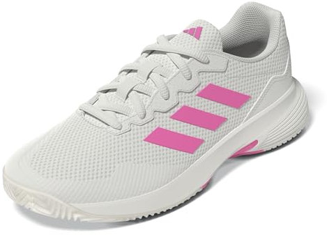 adidas Gamecourt 2.0 Tennis Shoes, Scarpe da Tennis Donna, Core White Lucid Pink Core Black, 39 1/3 EU