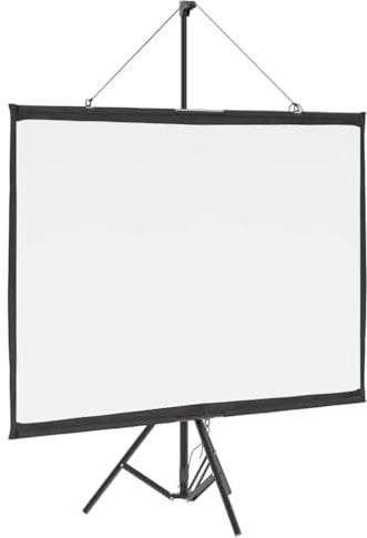 vidaXL Écran de Projection avec trépied 50 Pouces 4:3, écran de projecteur, écran de Projection Manuel, écran de présentation de Bureau