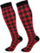 Unisexe Chaussettes Tennis Carreaux Noirs Et Rouges Chaussette Running Classiques Randonnée Chaussettes Respirant Respirante Socks Pour Activités Sportives Skateboard Patinage