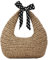 Ynport Crefreak Femmes Noué Paille Sac À Main Sac De Plage D’été Sac À Main De Soirée Tissé Rond Boho Paille Pochette Sac À Main Pour Vacances Rencontre Plage, Marron