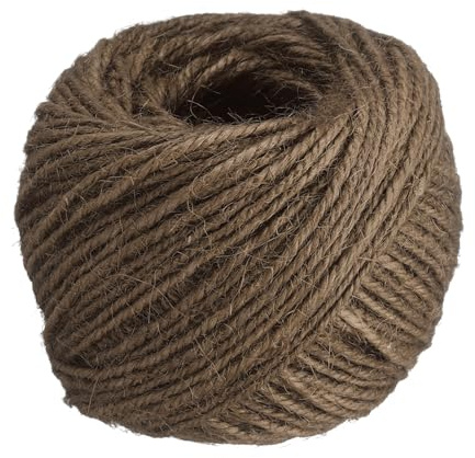 sourcing map 164 Feet Natural Jute Twine String,2mm Thin Garden Twine Rope Colored Plant String Cord for DIY Art Crafts Gift Wrapping Decoration Packing Gardening Plant Hanger,Brown