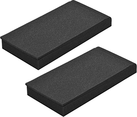 Acoustic Isolation Foam, Sloped Design Shockproof High Density Acoustic Isolation Studio Monitor Speaker Pads 27 14cm Usable Area (27 X 14cm