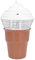 Ice Cream MakerHomem Mini Ice Cream Machine 450ml Capacity Multi Purpose Automatic Electric Ice Cream Maker for Homemade Gelato Sorbet Yogurt Brown Cream Creates Singlee