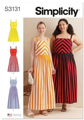 Simplicity Sewing Pattern SS3131BB Misses' and Women's Dress in Three Lengths BB (20W-22W-24W-26W-28W)