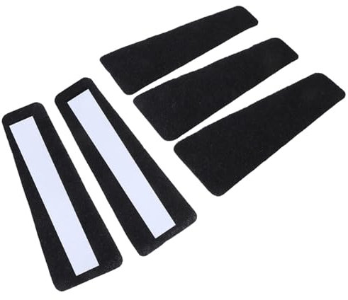 CHICTRY 5 Pcs Ceiling Fan Filters for Blades- Activated Carbon Ceiling Fan Air Purifier Pads for Home Kitchen Black 25 * 10 * 0.3cm One Size