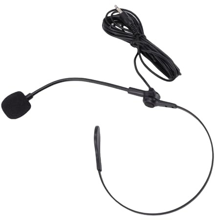 FAUOSWUK Casque Mains Libres Microphone Casque Micro avec Interface 3,5 Mm Câble de 1,2 Mètres Flexible Réglable Léger Confortable pour Le Chant, l'enseignement de la Parole, Les