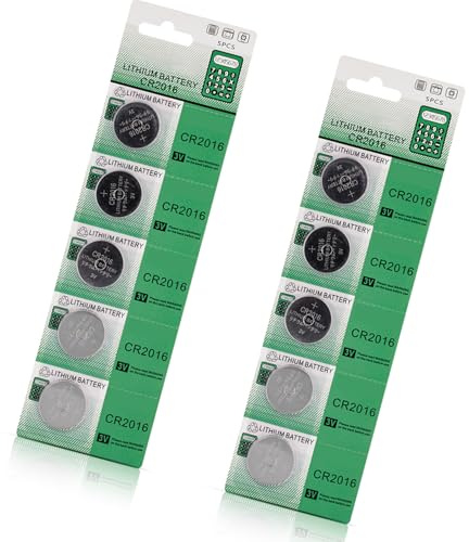 Ijksbehjf Of 5/10 CR2016 Button Cell Batteries CR2016 3V Lithium Cells for Watches Calculators and Small Electronics Coin Cell Battery