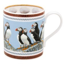 Mug - Puffin, Fine Bone China Beaker by Wildlife Artist Robert E Fuller