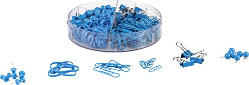 Brunnen 102064733 Büro-Set Colour Code (220-teiliges Set in praktischer Aufbewahrungsbox) blau /azur