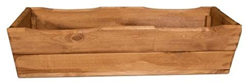 KENA D-8 Jardinera de madera de calidad (longitud 44 cm, nogal)