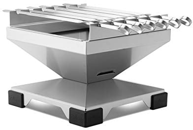 THÜROS T1 Schaschlik Tischgrill Holzkohle Edelstahl