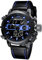 MEGALITH Orologio Uomo Militare Digitale Sportivo Orologio da Polso Quadrante Grande LED Orologi Analogico Digitali Impermeabile Allarme Cronometro Calendario - Nero Blu